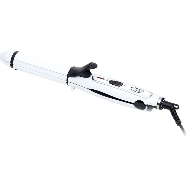 Adler AD 2104 2 in 1 Haarglätter & Lockenstab mit Klemme, Keramikbeschichtung & Aluminiumplatten, schwarz-weiß