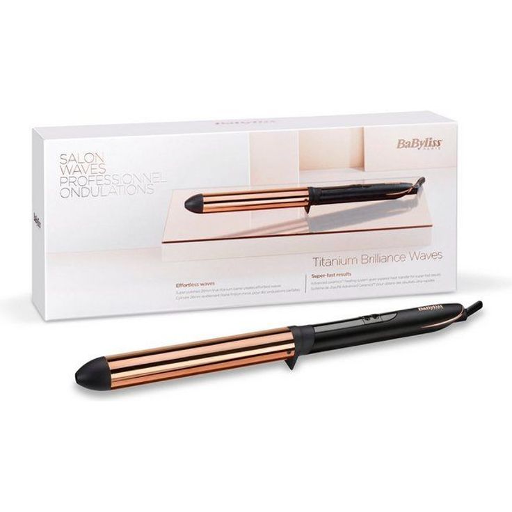 BaByliss Lockenstab C455E Salon Air Brilliance, Titanium-Keramik-Beschichtung 28 mm Aufsatz-Durchmesser Advanced Ceramics Heizsystem – Bild 1