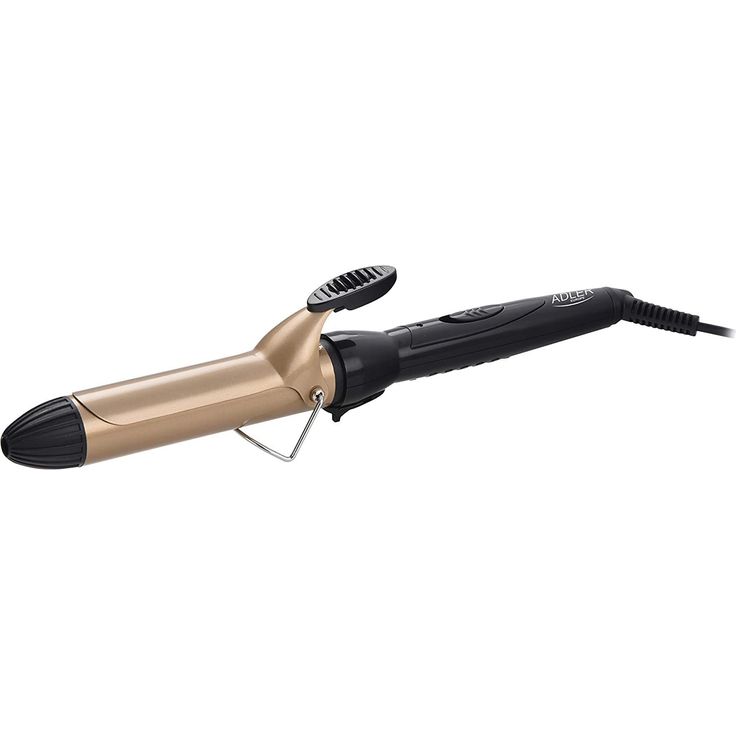 Adler AD 2112 Lockenstab mit Klemme , 32 mm Aufsatz-Durchmesser, 55 Watt Leistung , Kontrollleuchte, Drehbares Kabel, 1 Temperaturstufe, roségold