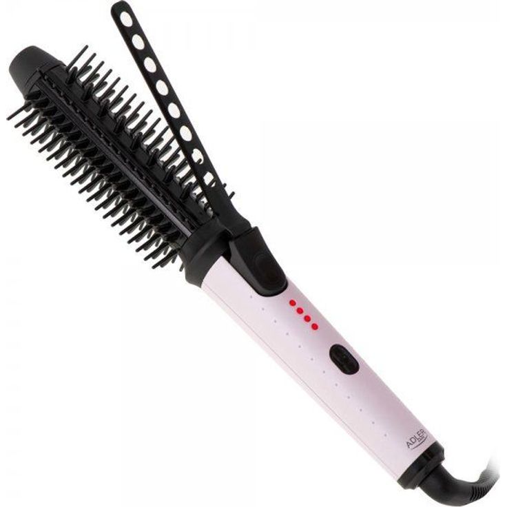 Adler AD 2113 Lockenstab mit Kamm Bürste Clip Keramikbeschichtung 4-stufig weiß