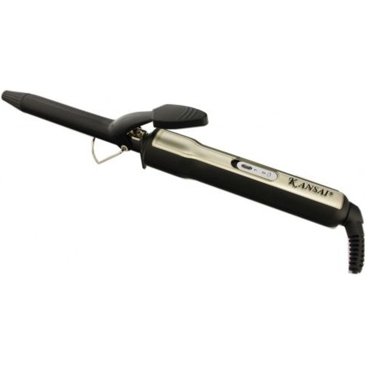 Kansai Black Ceramic Lockenstab 19 mm Keramikbeschichtung, Mit Display (LED), Drehbares Kabel & Isolierte Spitze