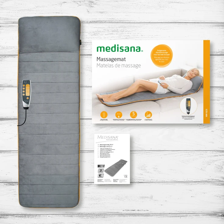 medisana MM 825 Massagematte elektrisch, Ganzkörper, 5 Programme, 4 Massagezonen, Wärmefunktion, Massageauflage mit Fleece-Bezug, Massageliege mit 2 Intensitäten für Rücken, Nacken und Kopf – Bild 7