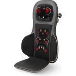 medisana MC 825 Shiatsu Massageauflage für Rücken und Nacken, Massagesitzauflage mit Akupressur, Nackenmassage, Wärmefunktion, 3 Intensitäten, Rotlichtfunktion, mit Fernbedienung, Aufbewahrungsbeutel