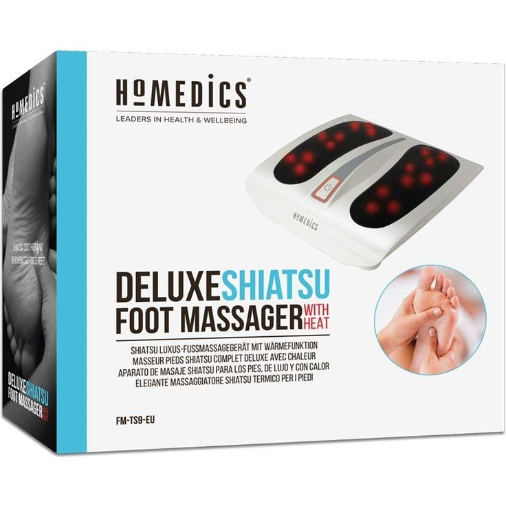 HoMedics Shiatsu Fußmassagegerät - 18 Massageköpfe für eine tiefenwirksame Shiatsu Massage mit Wärmefunktion, gegen müde Füße und Beine, Verbesserung der Durchblutung, Schmerzbehandlung - Weiß – Bild 5