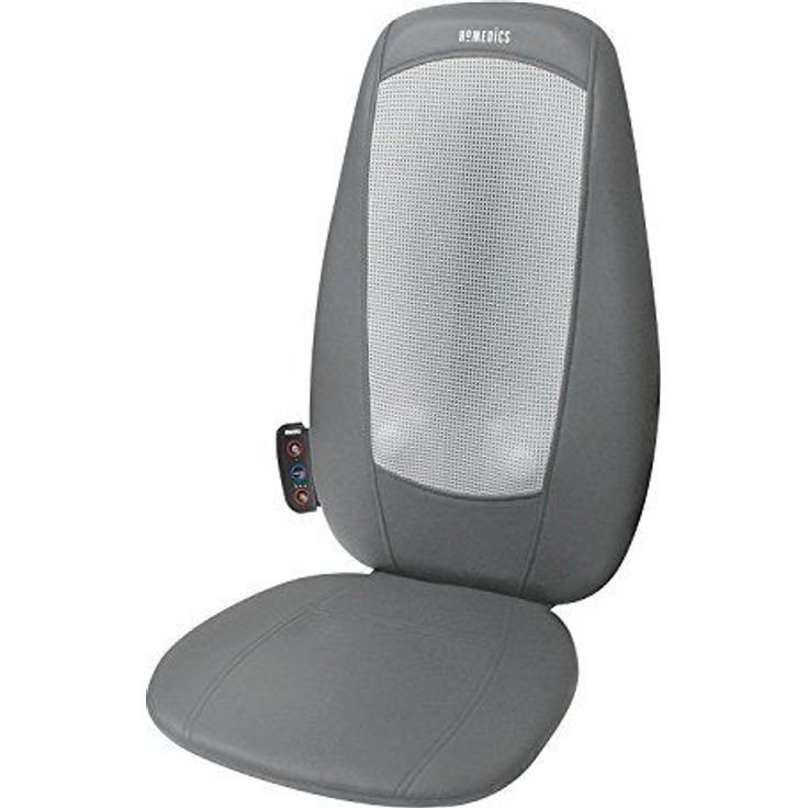 HoMedics Shiatsu Nacken- und Schultermassagegerät - Einstellbarer Massagesitz, Massageauflage, Lockert Verspannungen im oberen und unteren Rücken, Vibrationsfunktion, Wärmefunktion