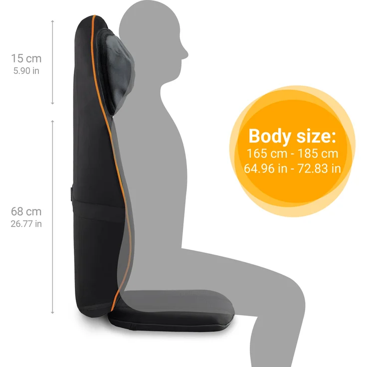 medisana MCN Shiatsu Massageauflage für Rücken und Nacken, Massagesitzauflage mit Spotmassage, Nackenmassage, Wärmefunktion, 3 Intensitäten, Rotlichtfunktion, Fernbedienung – Bild 2