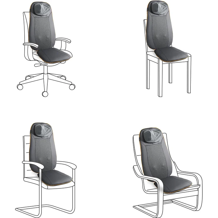 medisana MCN Shiatsu Massageauflage für Rücken und Nacken, Massagesitzauflage mit Spotmassage, Nackenmassage, Wärmefunktion, 3 Intensitäten, Rotlichtfunktion, Fernbedienung – Bild 7