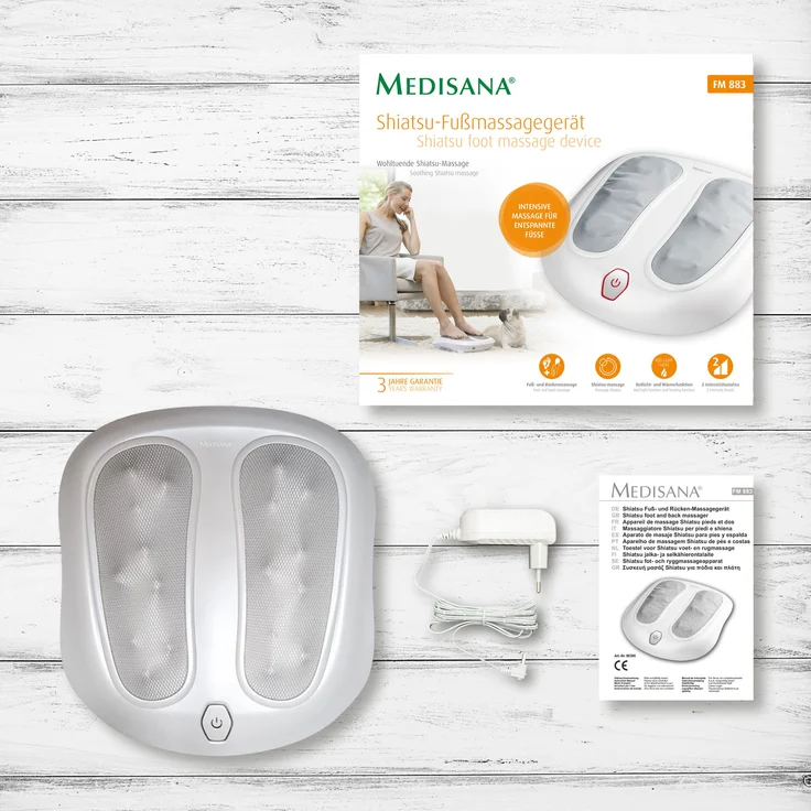 medisana FM 883 Shiatsu-Fußmassagegerät, elektrisches Rückenmassagegerät, 18 Massageköpfe, Rotlichtfunktion, Wärmefunktion, 2 Geschwindigkeiten, durchblutungsfördernde Massage – Bild 7