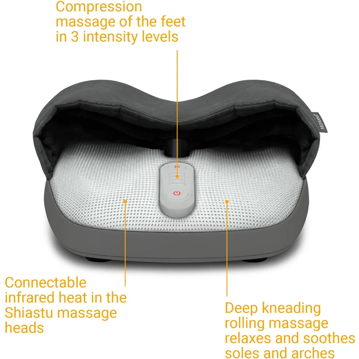 medisana FM 885 Shiatsu-Fußmassagegerät, elektrisch, Rotlichtfunktion, Wärmefunktion, 3 Geschwindigkeiten, durchblutungsfördernde Shiatsu-Massage und Kompressionsmassage – Bild 6