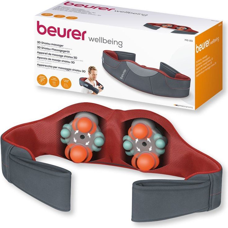 Beurer MG 151 Shiatsu-Nacken-Massagegerät - Massage für Schultern, Nacken und Rücken - Nackenmassage mit Wärme - 8 3D Massageköpfe - 3 Intensitätsstufen - mit Richtungswechsel – Bild 8