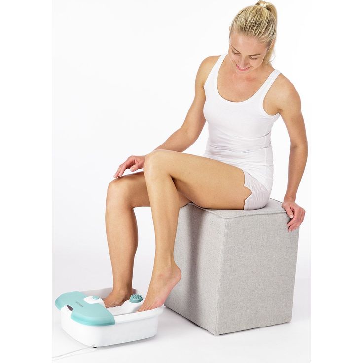 Sanitas SFB 07 Fußbad, Vibrations- und Sprudelmassage, Fußreflexzonenmassage, Wassertemperierung, zur Entspannung für strapazierte Füße – Bild 2