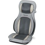 Beurer MG 320 Shiatsu Massagesitzauflage, für Rücken, Nacken und Oberschenkel, zusätzliche Luftkompressionsmassage, Licht- und Wärmefunktion