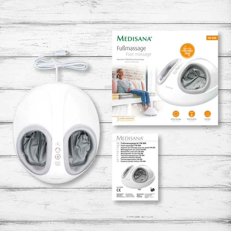 medisana FM 888 Shiatsu-Fußmassagegerät, elektrisch, Rotlichtfunktion, Wärmefunktion, 2 Geschwindigkeiten, Shiatsu- und Kompressionsmassage für Füße und Fußsohle – Bild 7
