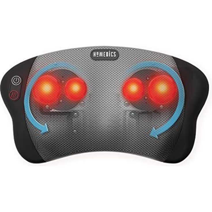 HoMedics Massagekissen, Shiatsu Massage mit sanfter Wärme, Lösen von Knoten und Verspannungen, Entspannung in Nacken, Schulter und Rücken, vielseitig anwendbar, kompakt und gut zu transportieren