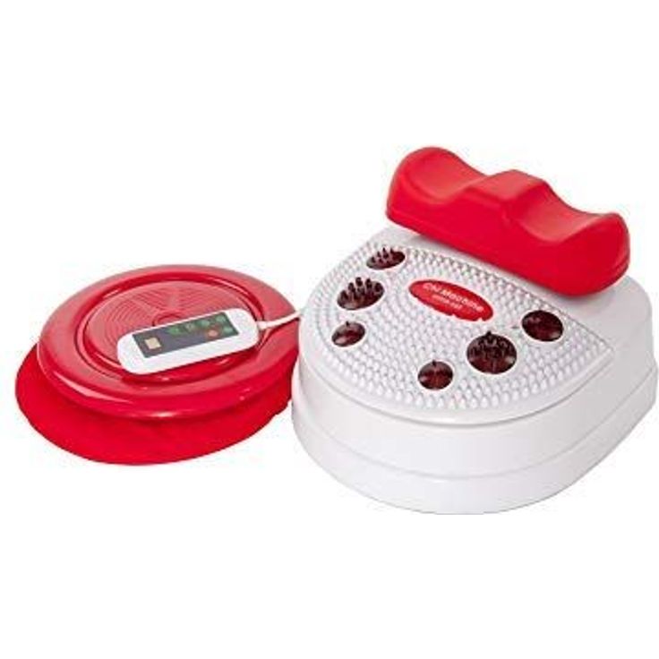 chi-enterprise Vitalstar Infrarot Chi-Massage-Gerät I entspannende 10 Stufen I vitalisierende Chi-Maschine mit Twister I Infrarot-Fuß-Reflex-Zonen-Massage I Chi-Maschine inkl. Timer u. Fernbedienung