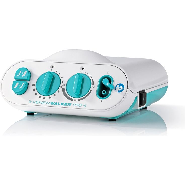 VITALmaxx Venentrainer Venen Walker Pro2 Venentrainer mit 2 Beinmanschetten, Wechseldrucktechnik weiß, blau