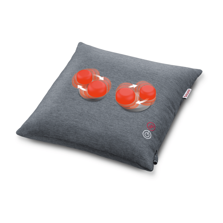Beurer MG 135 Shiatsu-Massagekissen mit Wärmefunktion, 4 Massageköpfe, Abschaltautomatik, waschbarer Bezug, für Schultern, Nacken, Rücken und Beine – Bild 2
