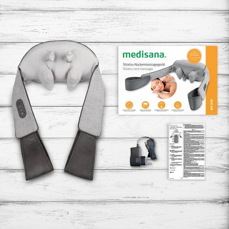 medisana NM 890 Shiatsu-Nackenmassagegerät mit Wärmefunktion, 3 Geschwindigkeiten, 2 Massagearten, Massageerlebnis wie mit Fingern, für Schulter und Nacken – Bild 7