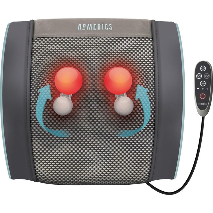HoMedics GEL Massagekissen wiederaufladbar, Gezielte, tiefenwirksame Shiatsu Massage mit Gel-Technologie und Akku, vielseitig einsetzbar, mit Wärmefunktion