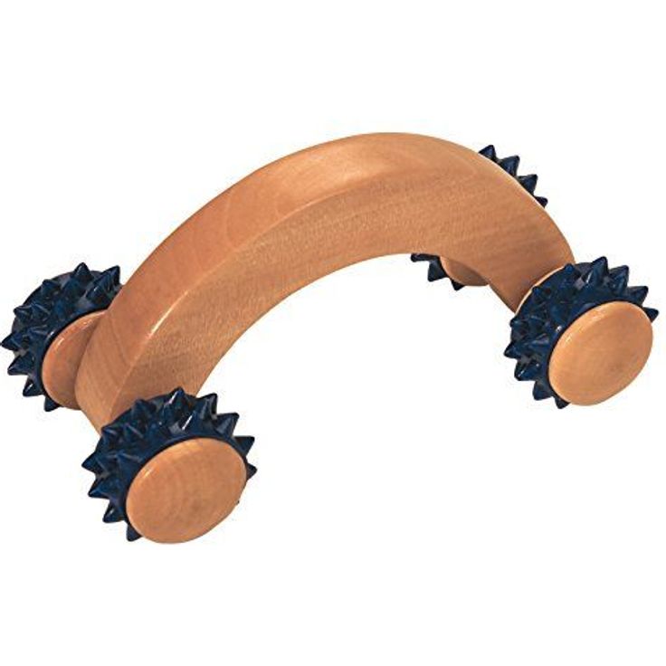 Croll & Denecke Massagehandroller aus Holz, 4 Rollen