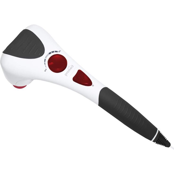 Promed Itm Pro Handmassagegerät, Vibration & Klopf Massage, Klopfmassagegerät mit Rotlicht & Wärmefunktion, verschiedene Massageköpfe für Akupressur- und Punktmassage, Tragbares Massagegerät