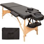 Tectake 2 Zonen Massageliege mit 5 cm Polsterung und Holzgestell