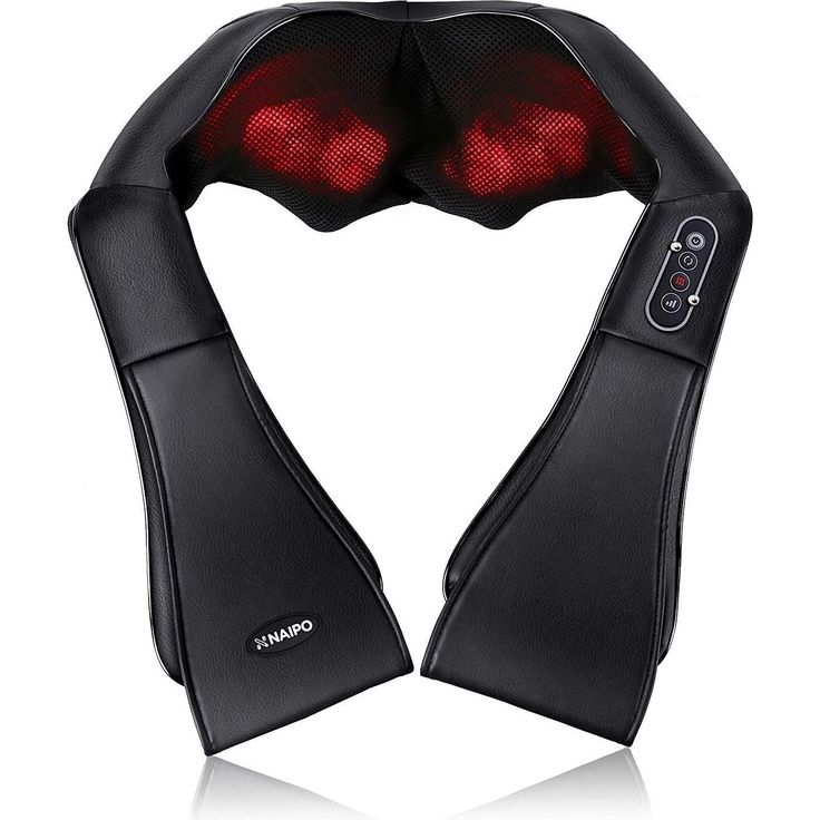 Naipo Schulter Massagegerät für Nacken und Rücken Shiatsu-Massage mit Wärmefunktion 3D Rotation einstellbare Geschwindigkeiten