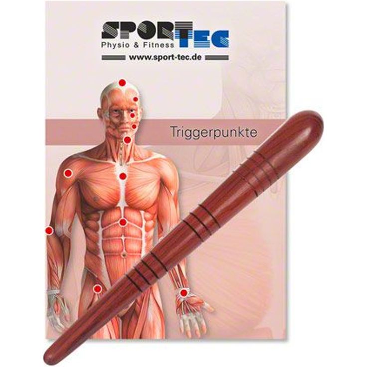 Sport-Tec Japanisches Massagestäbchen, Massagehilfe, Massagegerät, aus Hartholz