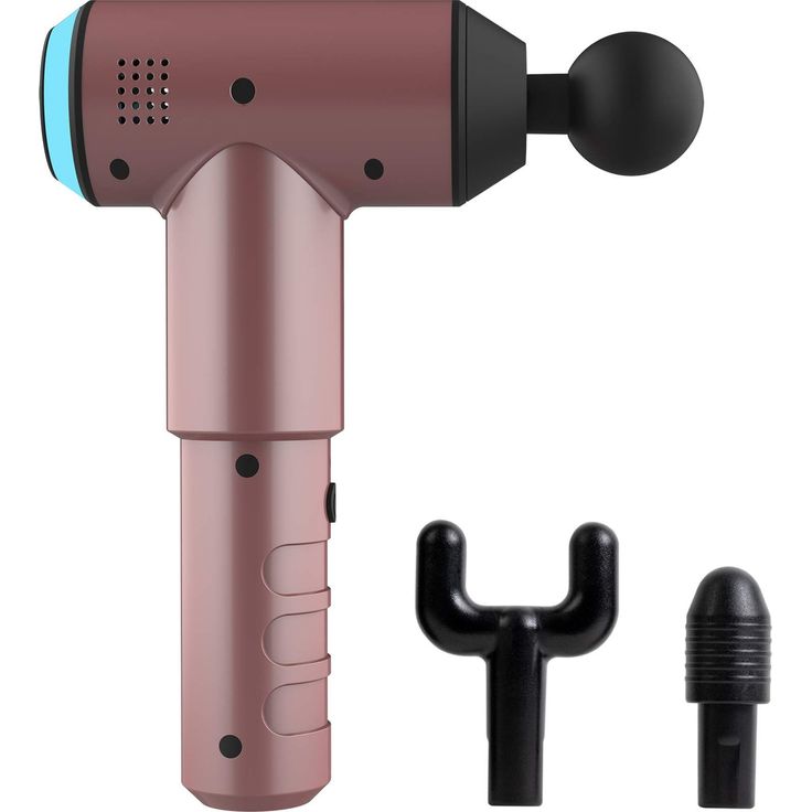 HoMedics Massage Gun Massagepistole Tragbares Physiotherapie-Massagegerät, professionelle Physio-Tiefenmassage, Perkussionsmassage für die Muskeln, 3 Massageköpfe, kabellos, wiederaufladbar, Rose
