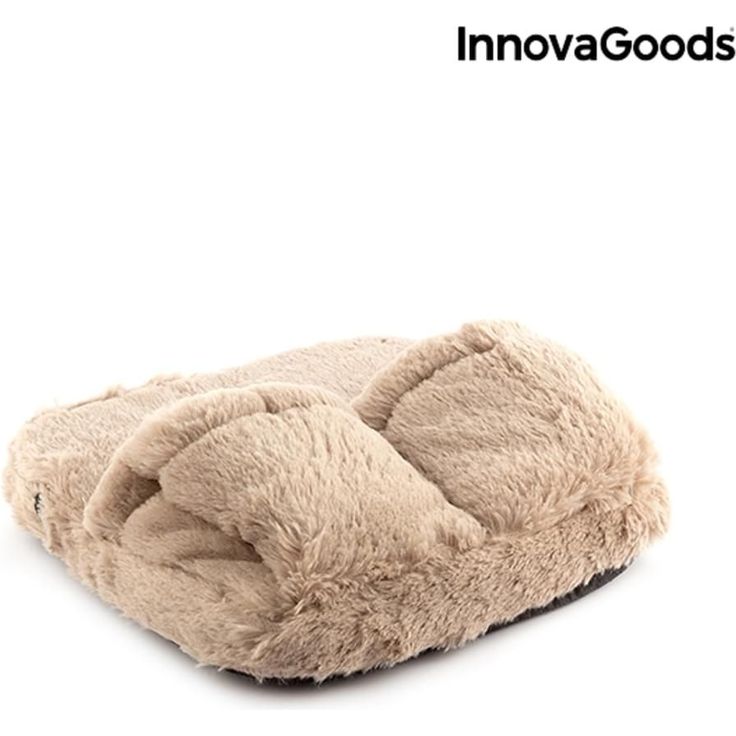 InnovaGoods Fußmassagegerät Farbe: Taupé Innenmaterial Schaumstoff, Bezug aus Plüsch, Batterienbetrieb