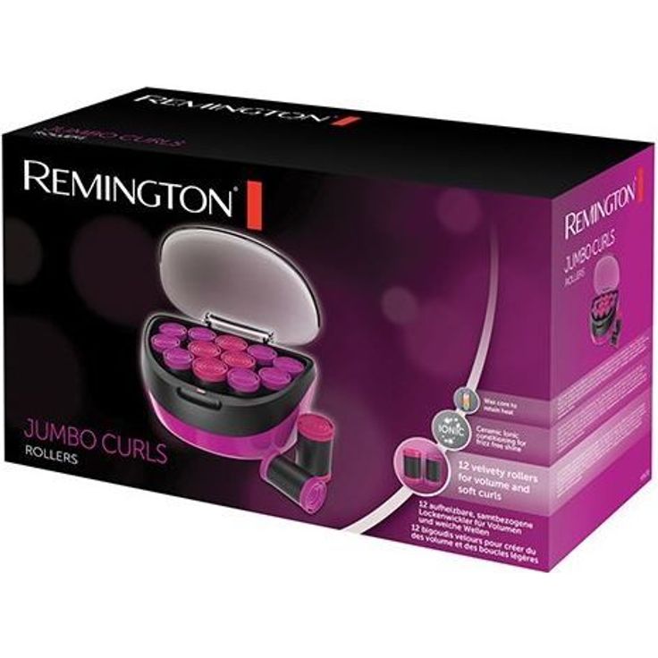 Remington Jumbo Lockenwickler H5670, aufheizbar, Keramik-Ionen-Technologie, Wachskern, zwei Größen (40 mm, 35 mm), schwarz-pink – Bild 2