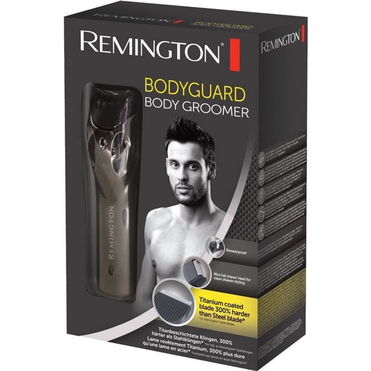 Remington Body Hair Trimmer Bodyguard BHT2000A, inkl. Folienrasiereraufsatz, Nass- und Trockenanwendungen, schwarz-grau – Bild 3