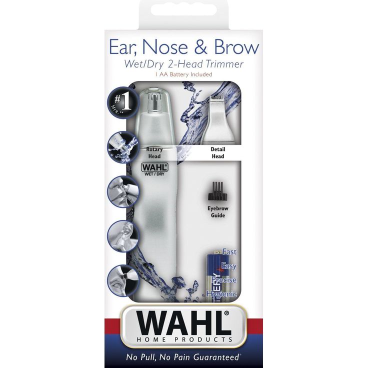 Wahl 5545-2416 Personal Trimmer 3 in 1 Nasen- und Ohrenhaartrimmer-Set, abwaschbar, batteriebetrieben – Bild 3