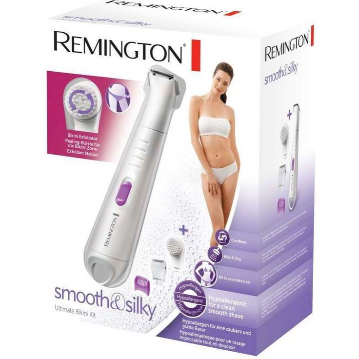 Remington Bikini-Kit smooth&silky WPG4035, wasserfest, inkl. Peeling-Bürste, Mini-Folienrasieraufsatz, Aufsatzkamm, weiß – Bild 3