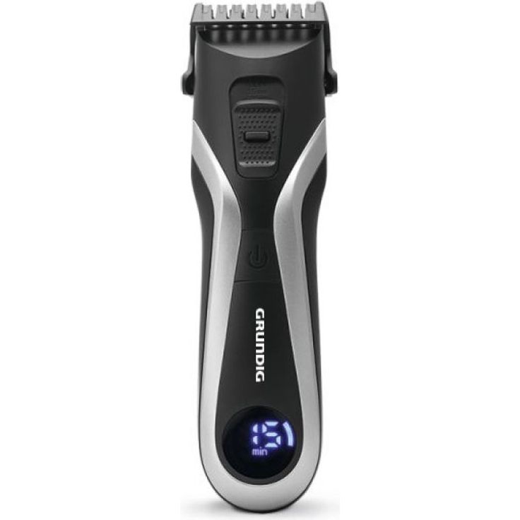 Grundig MC 8840 Bartschneider Edelstahlklingen 6 Schnittstufen 60 Minuten kabelloser Betrieb schwarz/silber