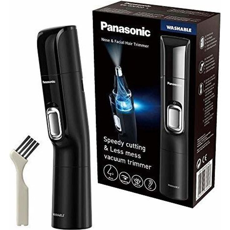Panasonic ER-GN300 Nasenhaartrimmer, flexibel einsetzbar für Nasenhaare, Ohrenhaare & Augenbrauen, Absaugfunktion – Bild 3