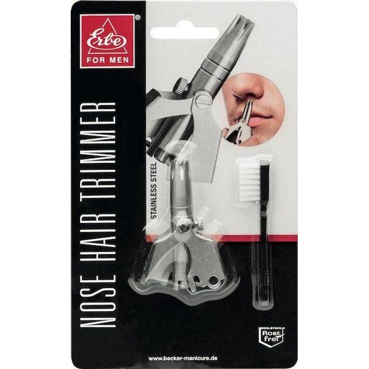 ERBE Nasenhaartrimmer Nose Hair Trimmer, Edelstahl rostfrei – Bild 1