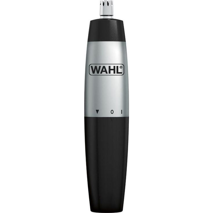Wahl 5642-135 Batterie-Präzisionstrimmer (1AA) für Nasen- und Ohrenhaare mit federgelagerten Edelstahlklingen und abnehmbaren Schneidsatz