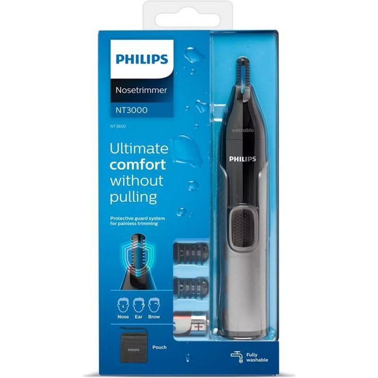 Philips Series 3000 NT3650/16 Nasenhaar-, Ohrenhaar- und Augenbrauentrimmer, grau – Bild 2