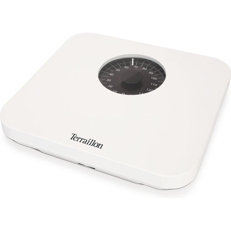 Terraillon Mechanische Personenwaage, Große Skala, 150 kg, Nautic, Weiß