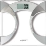 SALTER digitale Analysewaage - elektronische Personenwaage mit Analysefunktion, Messung von Gewicht, BMI, Körperfettanteil Körperwasser, schlankes Design, robustes 6mm Glas, leicht lesbares Display