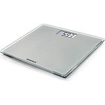 Soehnle Style Sense Compact 200, digitale Personenwaage, Stone Grey, Gewicht bis zu 180 kg in präzisen 100 Gramm Schritten, Waage inkl, Batterien, Körperwaage mit extraflachem Design, grau
