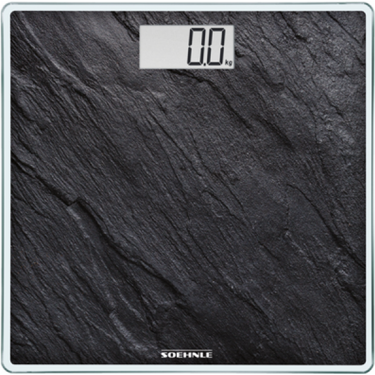 Soehnle Style Sense Compact 300 Slate, digitale Personenwaage mit LCD, Anzeige, elektronische Waage mit extraflachem Design, große Trittfläche, Körperwaage mit einer Tragkraft bis zu 180 kg – Bild 1