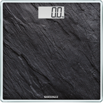 Soehnle Style Sense Compact 300 Slate, digitale Personenwaage mit LCD, Anzeige, elektronische Waage mit extraflachem Design, große Trittfläche, Körperwaage mit einer Tragkraft bis zu 180 kg