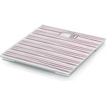 Soehnle Pino digitale Personenwaage in Ruby Red mit großer Trittfläche, Waage mit gut lesbarer LCD-Anzeige, Personen Digitalwaage in hochwertiger Optik