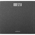 Medisana PS 500 digitale Personenwaage bis 180 kg, Badezimmerwaage aus Glas, Motivwaage, Step, On, Einschaltung in silber