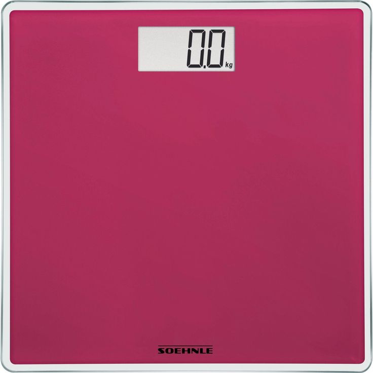Soehnle Style Sense Compact 200, digitale Personenwaage, Think Pink, Gewicht bis zu 180 kg in präzisen 100 Gramm Schritten, Waage inkl, Batterien, Körperwaage mit extraflachem Design, pink