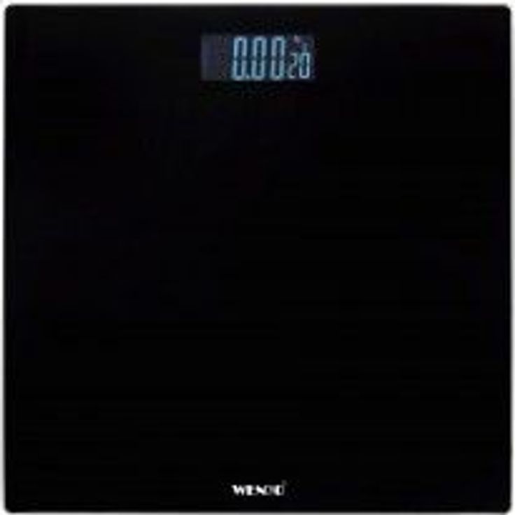 Wenko Personenwaage LCD Schwarz, digitale Körperwaage mit LCD-Display