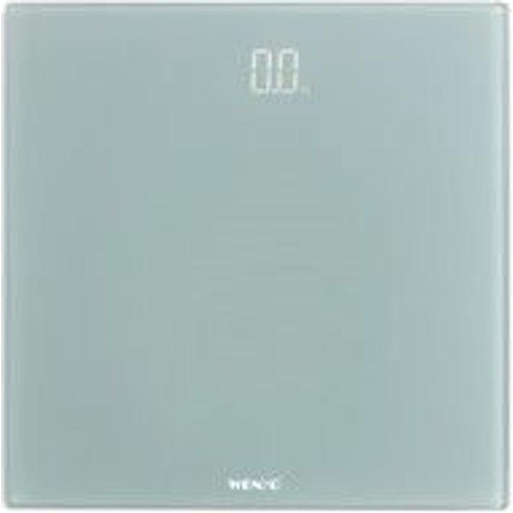 Wenko Personenwaage LED Grau, digitale Körperwaage mit LED-Display