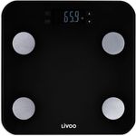 Livoo Körperanalysewaage Körperwaage BMI Körperfett DOM427N schwarz